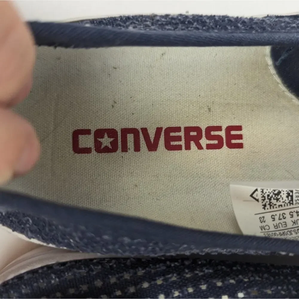 Converse Jack Purcell Sneakers 6.5 Blue Slip On Perforated Casual